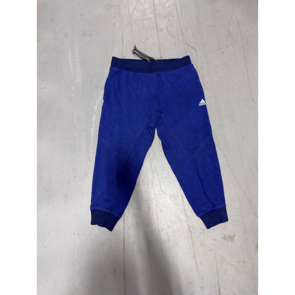 Adidas Mens Blue Space Dye Cropped Joggers Medium Heather Athletic Pants
